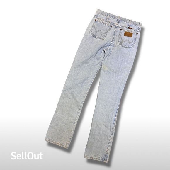 Vintage Wrangler Men's 90s Straight Jeans Blue Size 31x34 - Picture 4 of 7